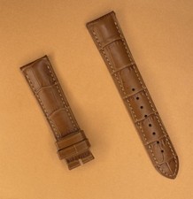 Genuine 18mm HIRSCH Leather Watch Strap refined Quality Brown 