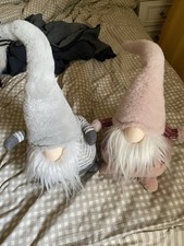 Two Plush Gonk Door Stops Large Size With Beaded Weighted Bottoms