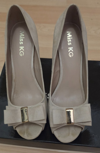 Miss nude peep toe heels - peep, uk