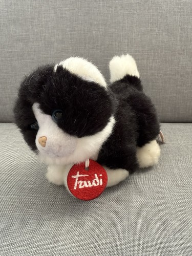 Trudi cat kitten black white - kitten,