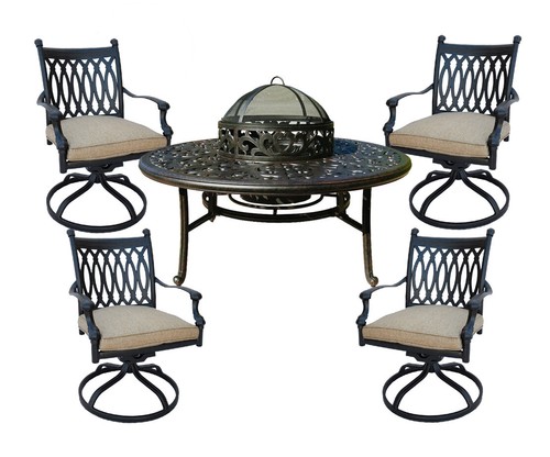 Wood burning outdoor fire pit
