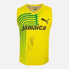 Usain Bolt Signed Jamaica Vest