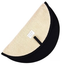 Hob Cover Black Cotton with Cream Towelling 37cm Chefs Pad for use with AGA