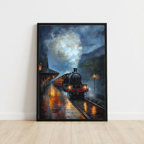 Rainy steam train - rainy,