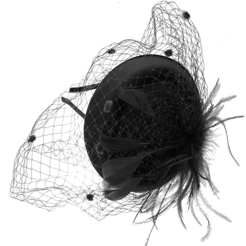 Funeral veil mesh headband hat - mesh,
