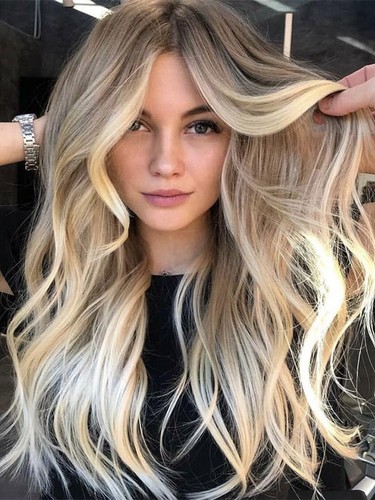 Ash brown with coold blonde - ash,