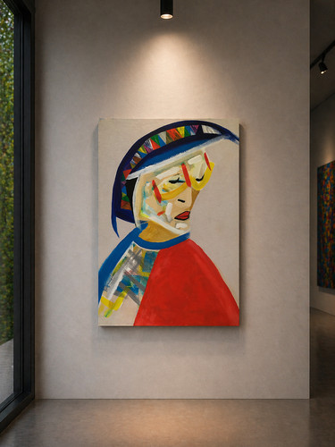 Original abstract portrait - original,