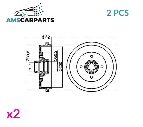 Brake drum pair set - drum, 986
