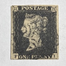 GB QV SG2, 1d black PLATE 1a