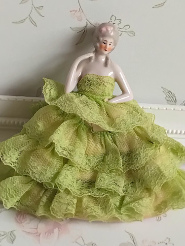 Antique porcelain half doll - antique,