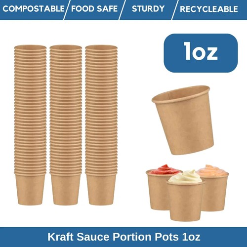 Kraft paper portion - pots, cups