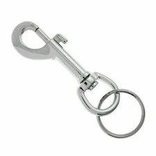 Metal Belt Clip Hook Hipster Keychain Key ring work fob 8cm