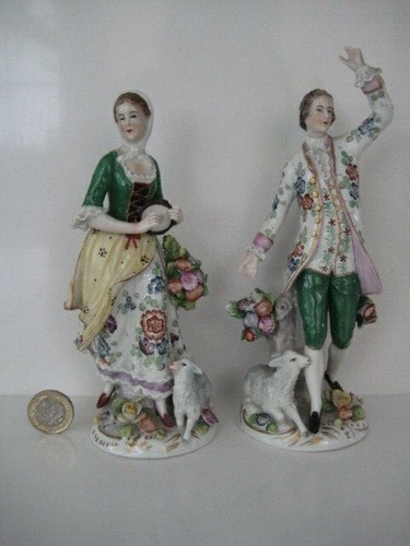 Pair sitzendorf porcelain - sitzendorf,