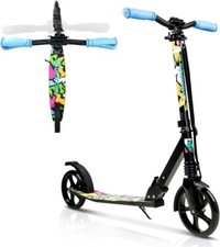 LaScoota Kick Scooter Foldable & Adjustable for Kids/Teens/Adults - Retro