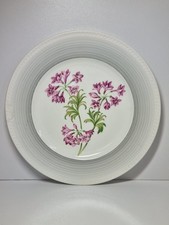 Vintage 1954 Portland Pottery Cobridge Decorative Plate 10" Belladonna Lillies