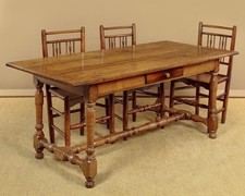 Antique Oak Farmhouse Kitchen Dining Table c.1830