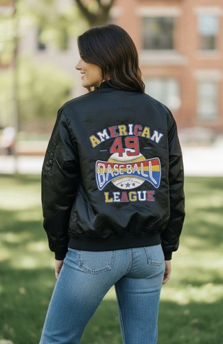 Black bomber jacket american - bomber, |