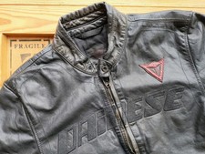 Dainese Archivio Leather Motorcycle Jacket / Black / Euro Size 48 [38” to 40”]