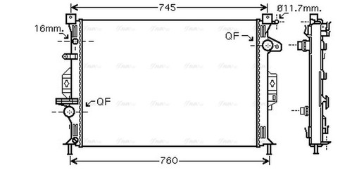 Ava coolant radiator fda2425 - ava,
