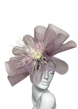 Violet pink fascinator ascot - pink, fascinator/ascot