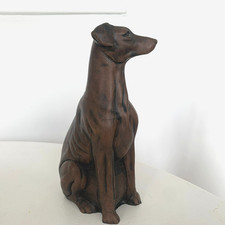 Doberman Rhodesian Ridgeback Hound Figurine, Heavy Cold Cast Bronze Ornament 870