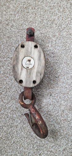Small pulley wooden with - pulley,,