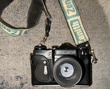 Zenith Vintage 35mm SLR Model E Olympic Edition Photo Film Camera, Case & Extras