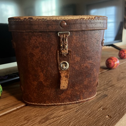 Vintage leather binocular case - vintage,