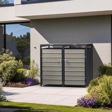 Wheelie Bin Storage - Single/Double/Triple- Anthracite or Wood Grain!