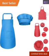 Red Kids Apron and Chef Hat