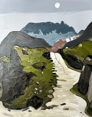Welsh oil painting path - oil, ‘path