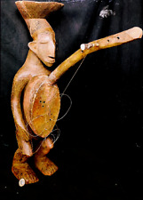 Old Tribal Mangbetu Free Standing Musical string  Figure    ---  Congo CWH