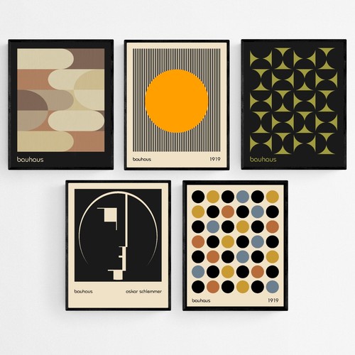 Bauhaus wall art set - wall,