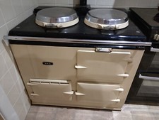 AGA Gas Range Cooker. 2 ovens 2 hobs in cream colour, collect from North Norfolk