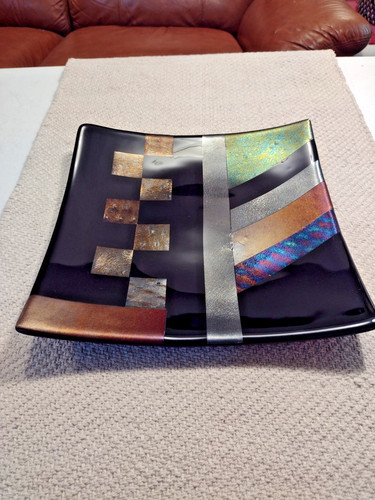 Signed art glass modern - glass,