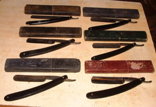 6 x BOXED CUT THROAT RAZORS Grooming PUMA, BUTLERS, BARBER, HAMBURG, GONG & BUCK