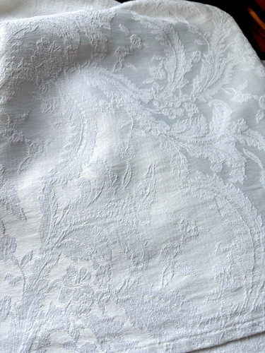 Vintage white cotton jacquard - vintage,