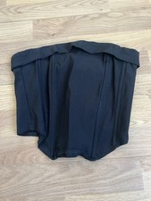 Black structured strapless top