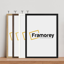 Black Poster Frame Sleek Matte Photo Frame Oak Walnut Silver Gold Narrow 2cm