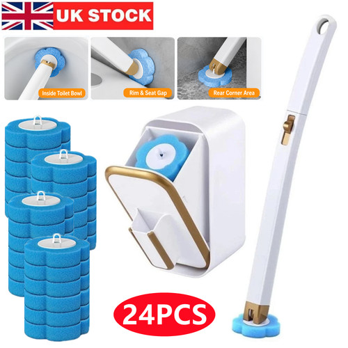 Disposable toilet brush set - brush,