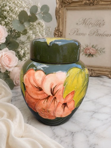 Moorcroft hibiscus ginger jar - hibiscus,
