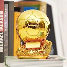 20/25cm Replica Ballon D‘or Soccer Trophy Football Fans Resin Gold Birthday Gift