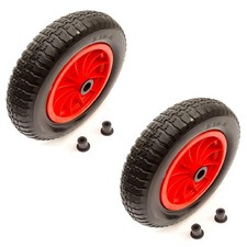 2x PU Wheel & Tyre 3.50-8 Solid 14'' Launch Trolley 35mm/25mm/13mm Bore