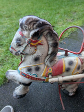  1950s Vintage Horse Cart Pedal Car Sebel Mobo Toys Pony Express Pedal Toy 