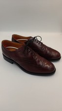 Quality Tresham Made In England Mens Dark Red Derby Brogues Size 9