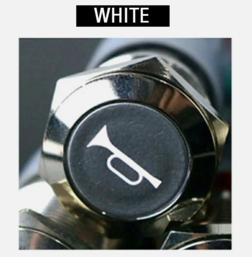 Horn push button 12v red - 12v, 16mm