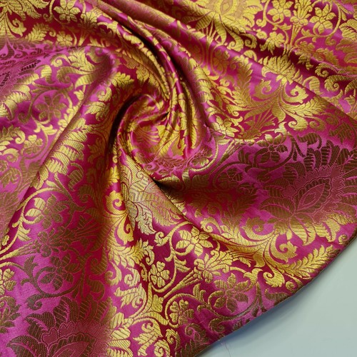 Floral gold leaf damask - gold,