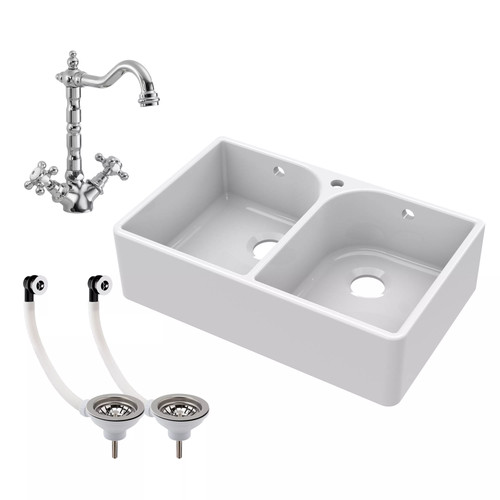 Traditional fireclay double - fireclay,