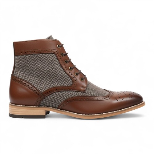 Men brown wingtip brogue - wingtip,