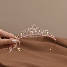 Mini Crowns Hair Comb Crystal Bridal Tiaras for Girls Rhinestone Pearl Wedding B